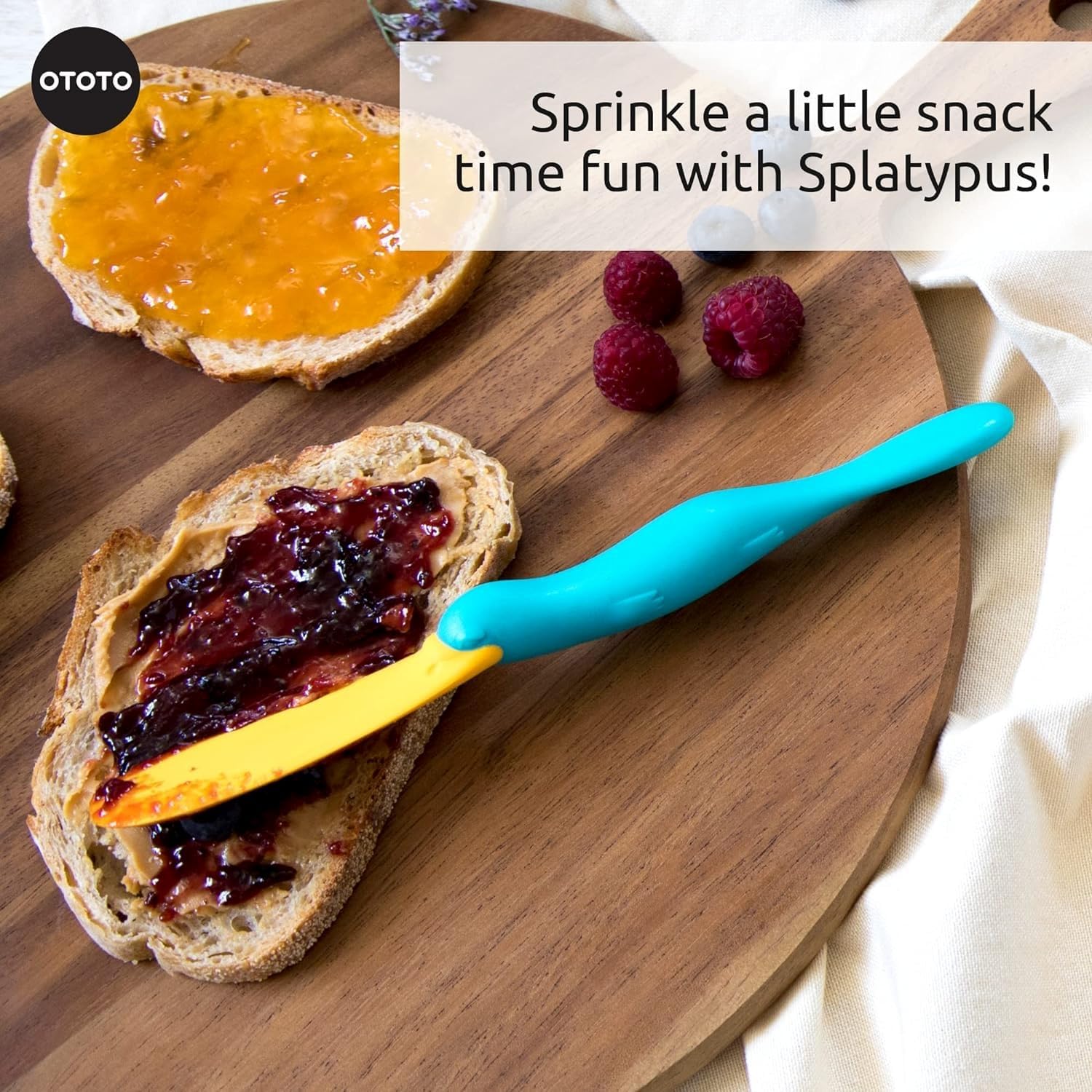 Splatypus Jar Spatula for Scooping and Scraping Unique Fun Cooking Kitchen Gadgets