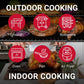 Plus Wireless Smart Meat Thermometer with Bluetooth Long Range Measures Internal 