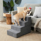 Dog Stairs for Bed 18 H  4 Step Dog Steps for High Bed  Pet Steps for Small Dogs