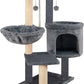 35  Fashion Design Cat Tree with Cat Condo and Scratching Ramp for Indoor 