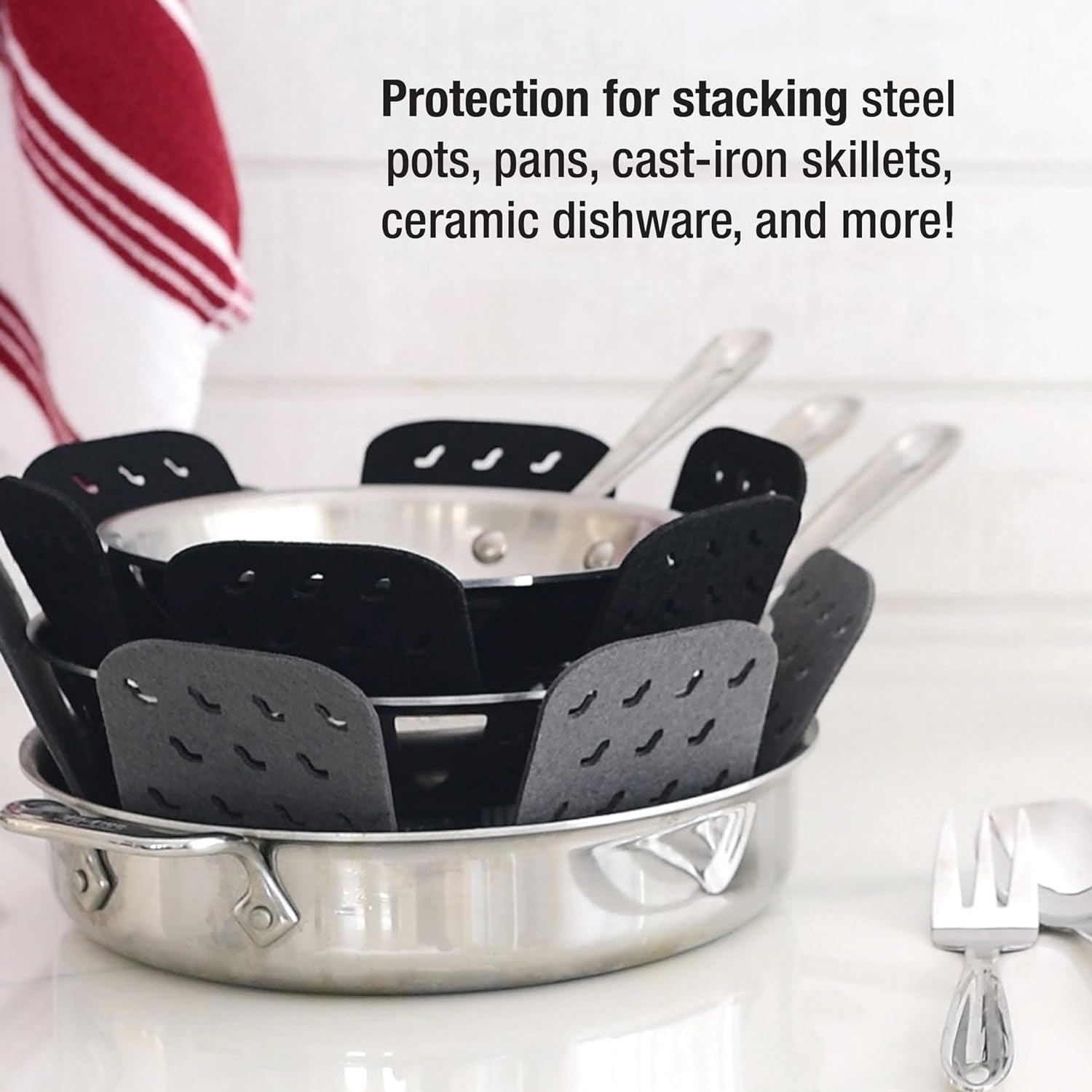 Premium Cookware Protectors  Pot and Pan Protectors for Kitchen Organization