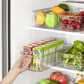  8Pcs Clear Plastic Bins for Fridge Freezer Kitchen Cabinet