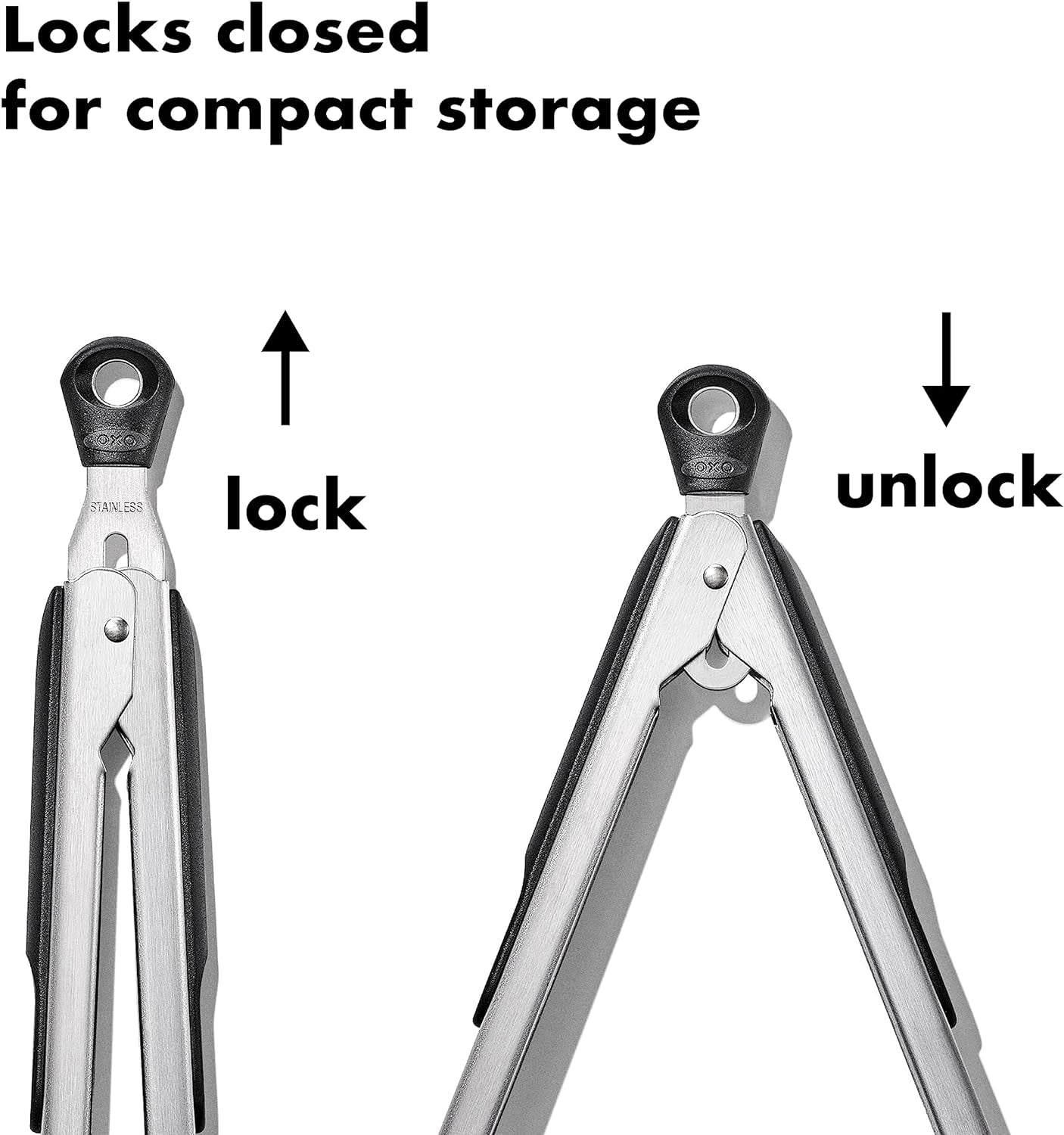 Good Grips 2 Piece Tongs with Nylon Heads Set