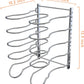 Metal Heavy Duty Pan Rack Pot Lid Rack Kitchen Cabinet Pantry Cookware 