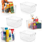 Clear Plastic Storage Bins  Pantry Organizers & Storage Containers Cabinet 