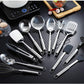 Cooking Utensil Set 13 Piece Stainless Steel Kitchen Tool Set with Holder