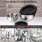 26 PCS Stainless Steel Nesting Black Mixing Bowls Set 