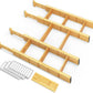 Bamboo Drawer Dividers with Inserts and Labels Kitchen Adjustable Drawer Organizers