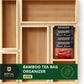 Luxury Bamboo Tea Storage Chest  Multi Use Drawer Organizer Set for Tea Bags