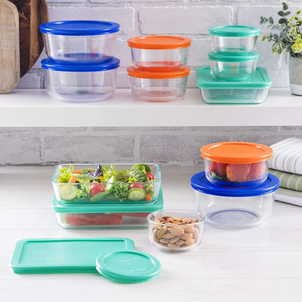 Simply Store 12 Pack Mixed Sized Glass Food Storage Set