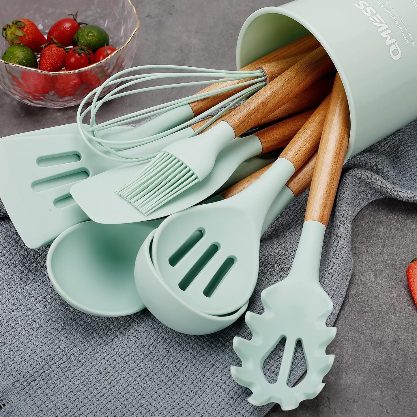 Silicone Kitchen Utensils Set 35 Pcs Non Stick Cooking Utensils Set