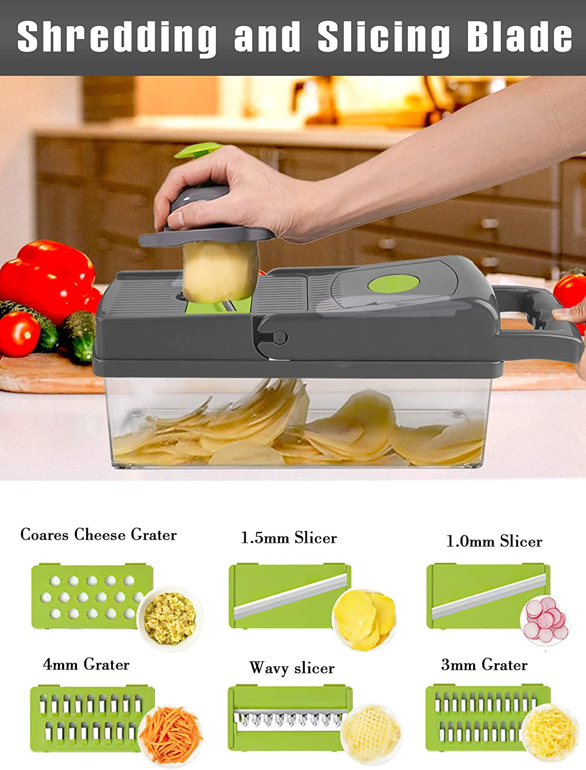 Vegetable Chopper Adjustable Vegetable Slicer Kitchen Gift Gadget Slicer