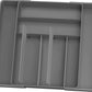 Expandable Kitchen Drawer Flatware Organizer Grey