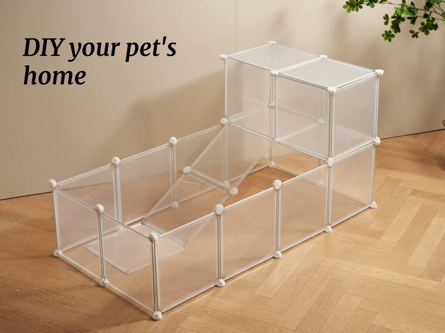 Transparent Clear Small Animal Playpen Guinea Pig Cage Puppy Dog Playpen