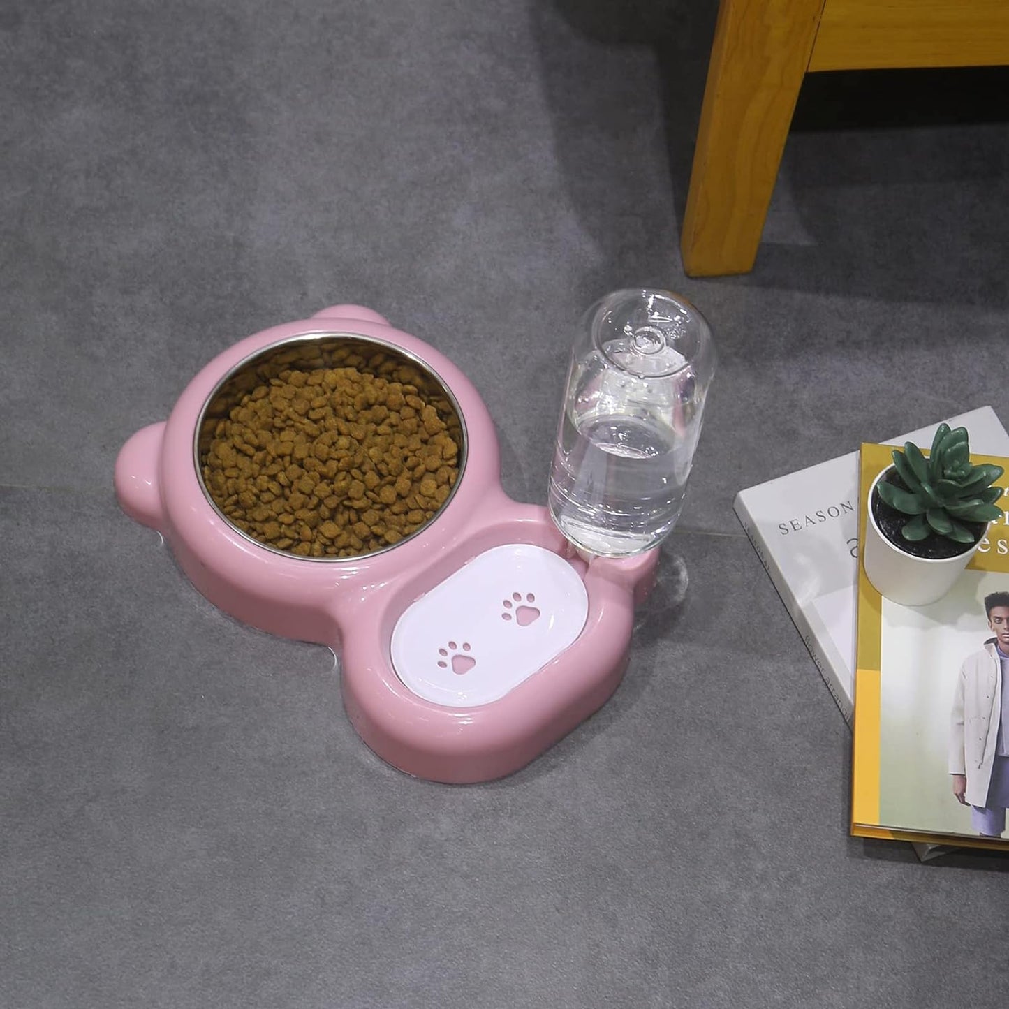 Water Bowl Set with Water Dispenser and Stainless