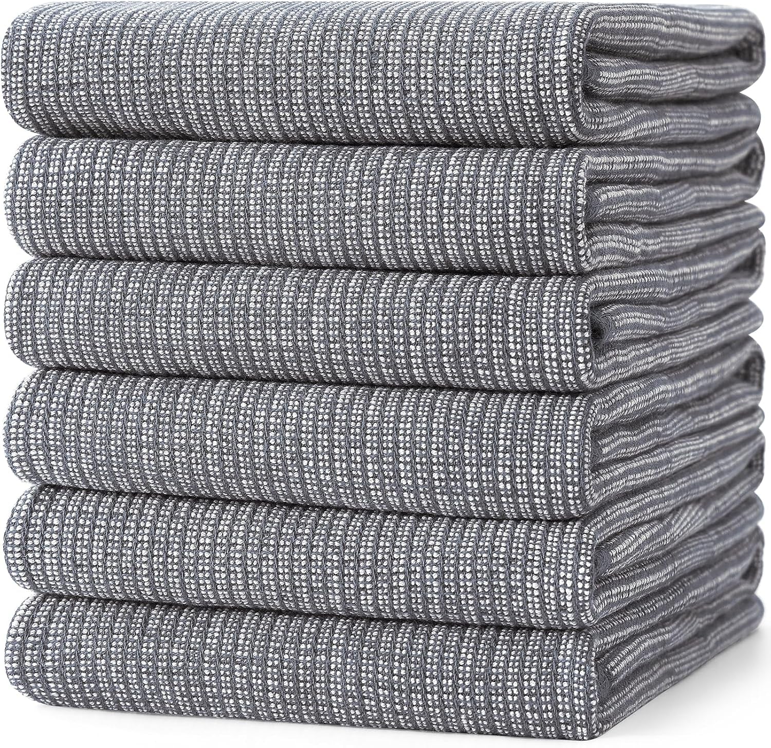 Premium Kitchen Towels 18”X 28” 6 Pack Large Cotton Kitchen Hand Towels