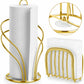 Paper Towel Holder Countertop Stainless Steel Paper Towel Roll Holder and Paper Napkinholder Set