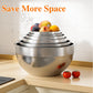 6 PCS Stainless Steel Mixing Bowls with 3 Grater Attachments