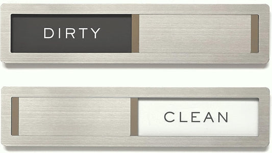 Premium Dishwasher Magnet Clean Dirty Sign Stainless Steel Grade 304 Dirty Clean Dishwasher Magnet