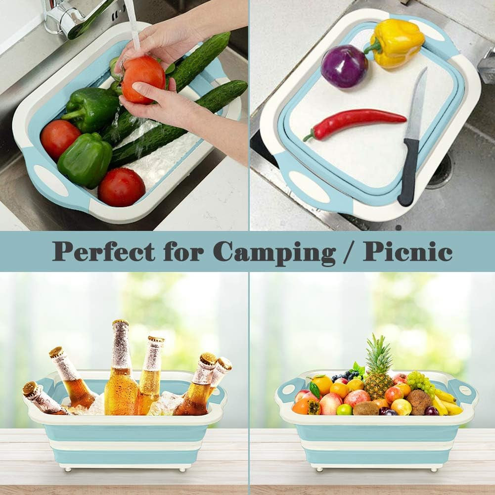 Collapsible Cutting Board Foldable Chopping Board with Colander