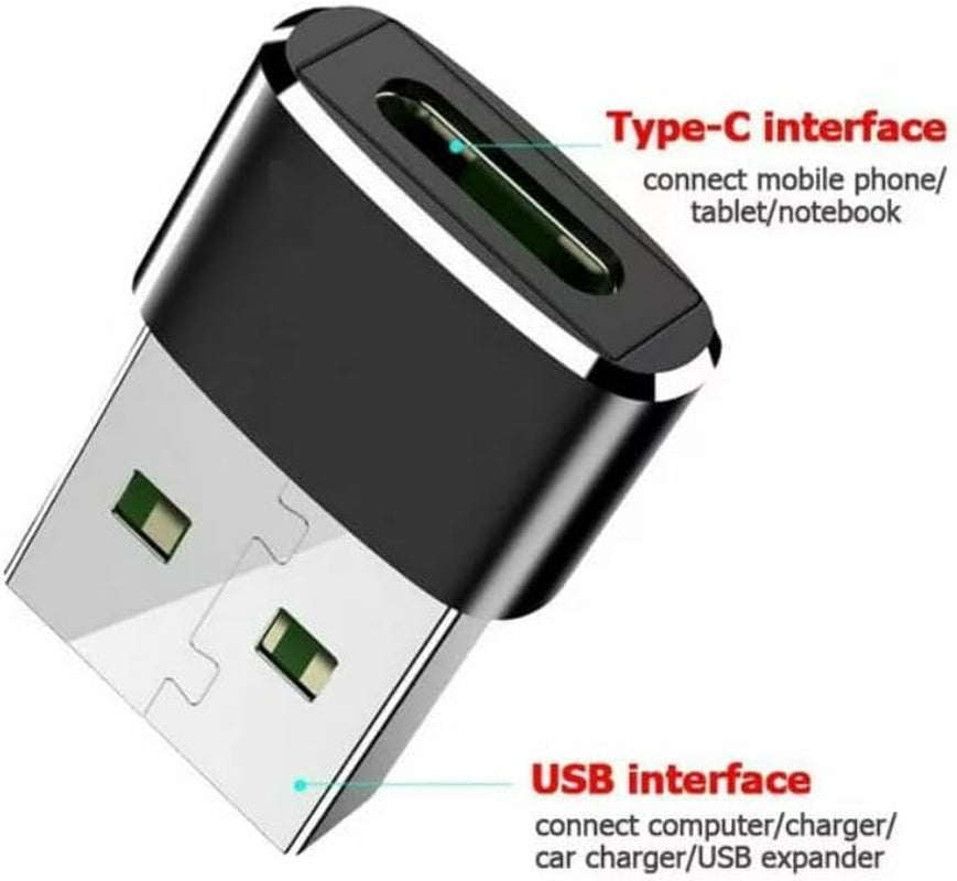 USB to USB C Adapter 2Pack Usbc Female to a Male OTG Charger Type C Converter