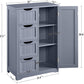 Bathroom Floor Cabinet Freestanding Storage Organizer Unit Kitchen Cupboard 