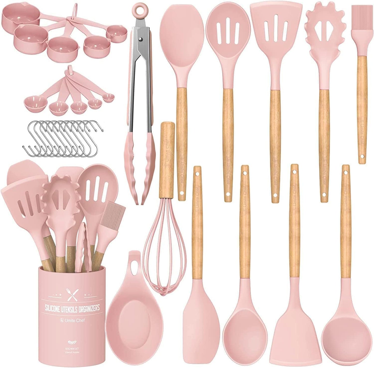 Kitchen Cooking Utensils Set  33 Pcs Non Stick Silicone Cooking Spatula Set