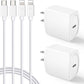 20W USB C Fast Charger 10 FT Compatible with 2 Pack PD Wall Charger Block