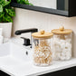   Canisters for Kitchen Counter with Airtight Bamboo 