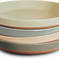 Mora Ceramic Flat Pasta Bowl Set of 4 35Oz Microwave Safe Plate 