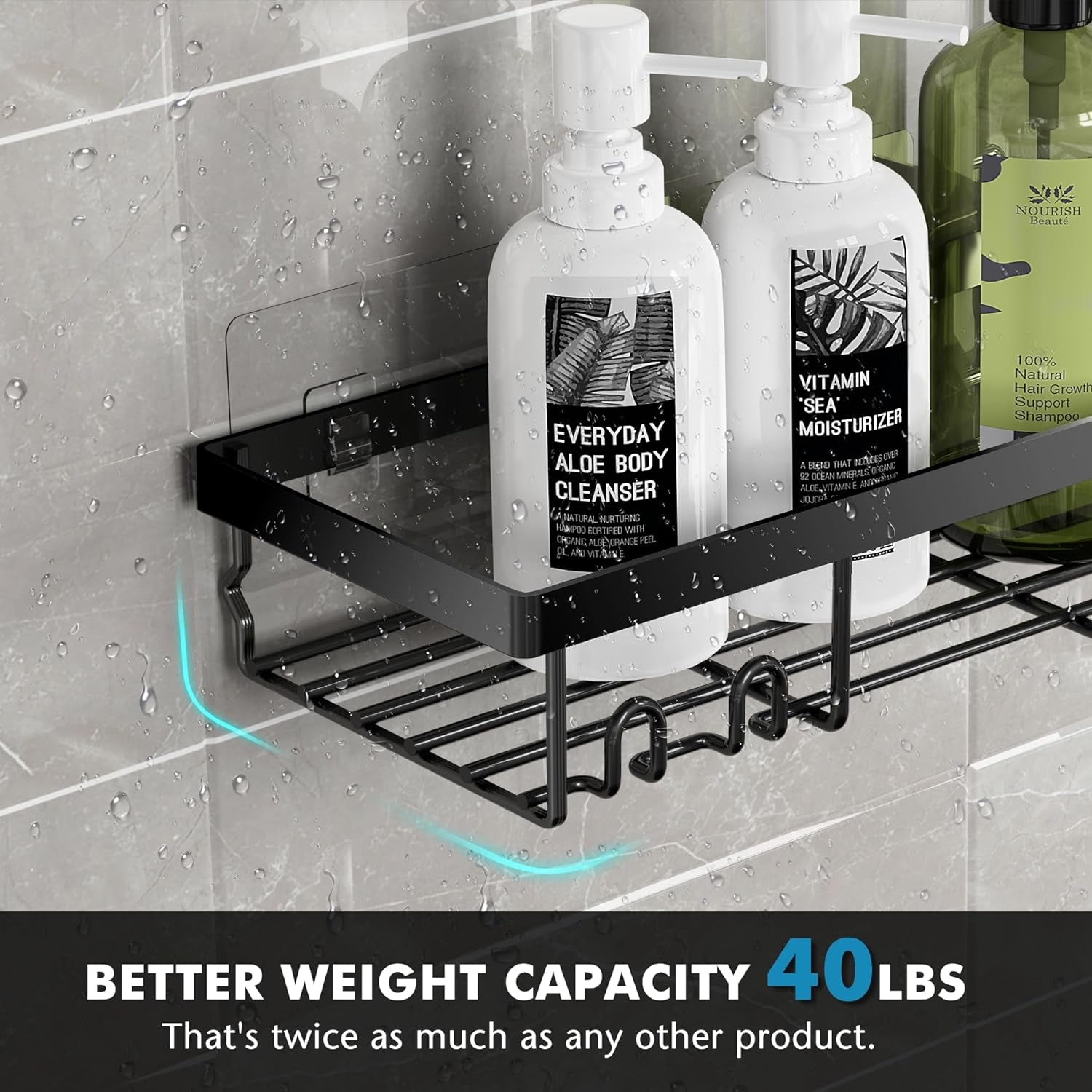 Adhesive Shower Caddy Organizer Shelves Rack 