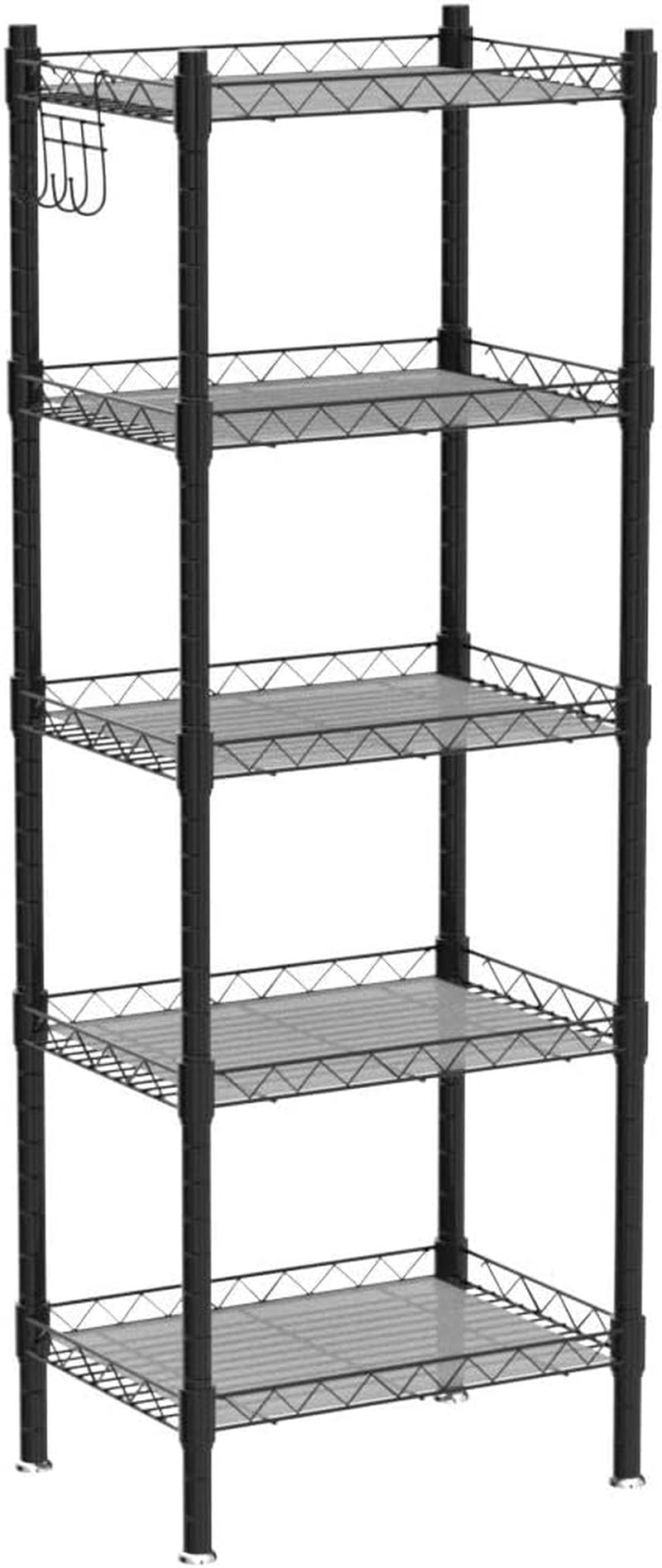 Shelf 5 Wier Metal Storage Rack Shelving Unit Organizer 