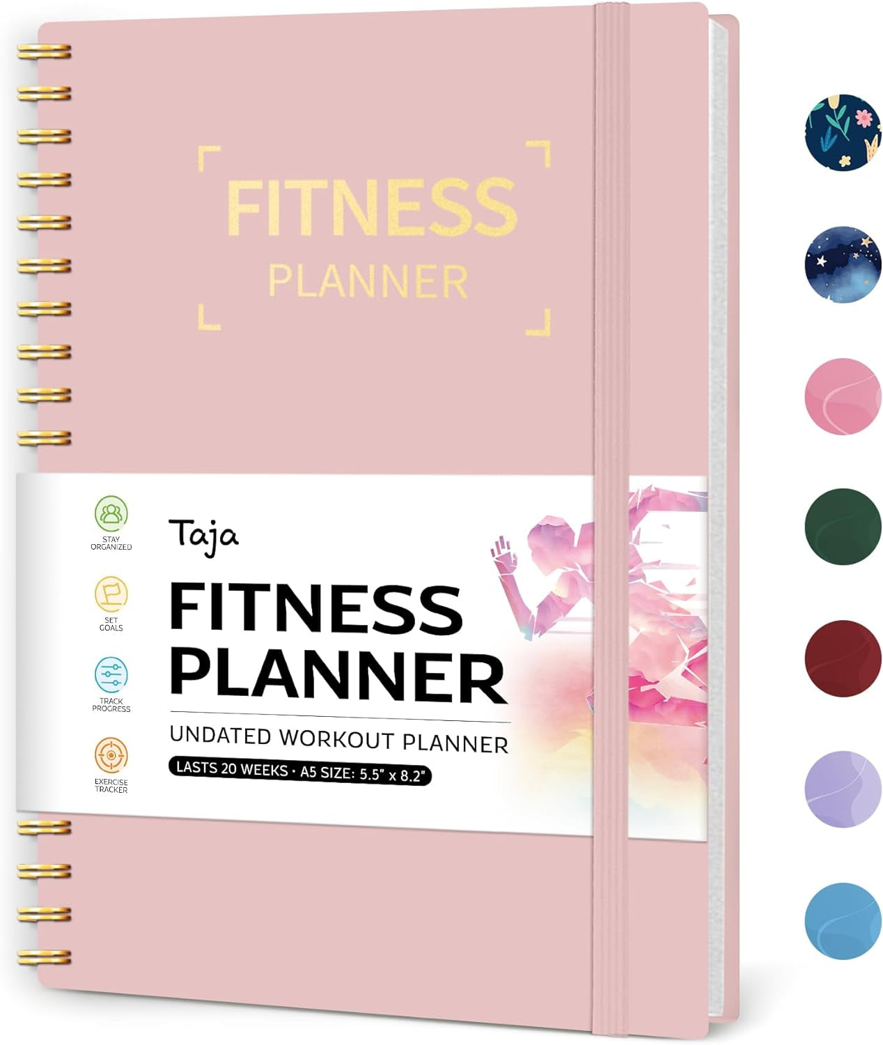 Fitness Workout Journal for Women  Men A55.5 X 8.2Workout Log Book Planner