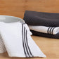  Gray and White Tea Towels Reusable and Absorbent