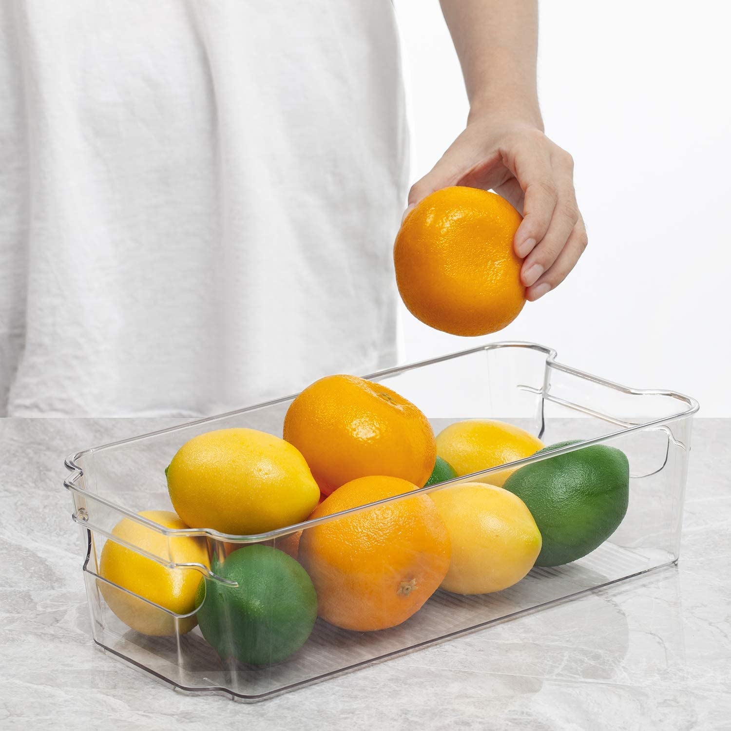 Refrigerator Organizer Bins  8Pcs Clear Plastic Bins for Fridge Freezer Kitchen