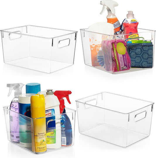 Clear Plastic Storage Bins Pantry Organizers & Storage Containers Cabinet