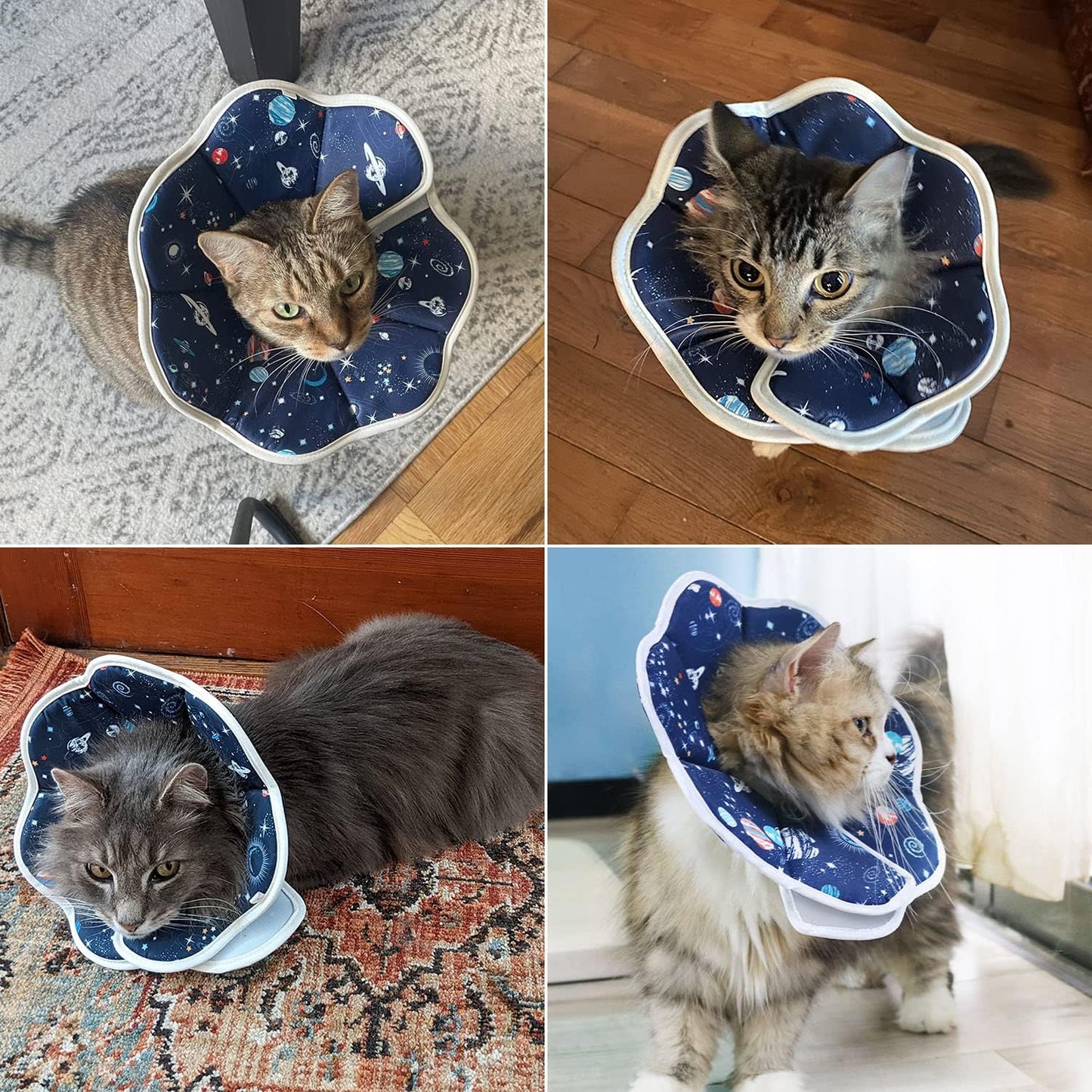 Soft Cat Cone Adjustable Cat Recovery Collar after Surgery 