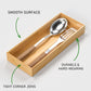 Bamboo Drawer Organizer Stackable Utensil Organizer for Kitchen