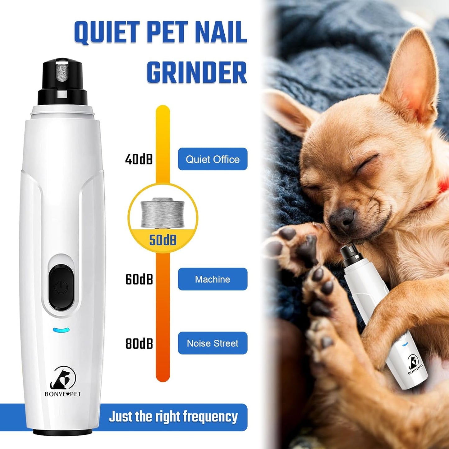 Nail Grinder for Dogs Upgraded Dog Nail Trimmers Super Quiet