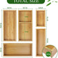 Bamboo Drawer Organizer Set  5 PCS Multi-Use Individual Wood Storage Organizers