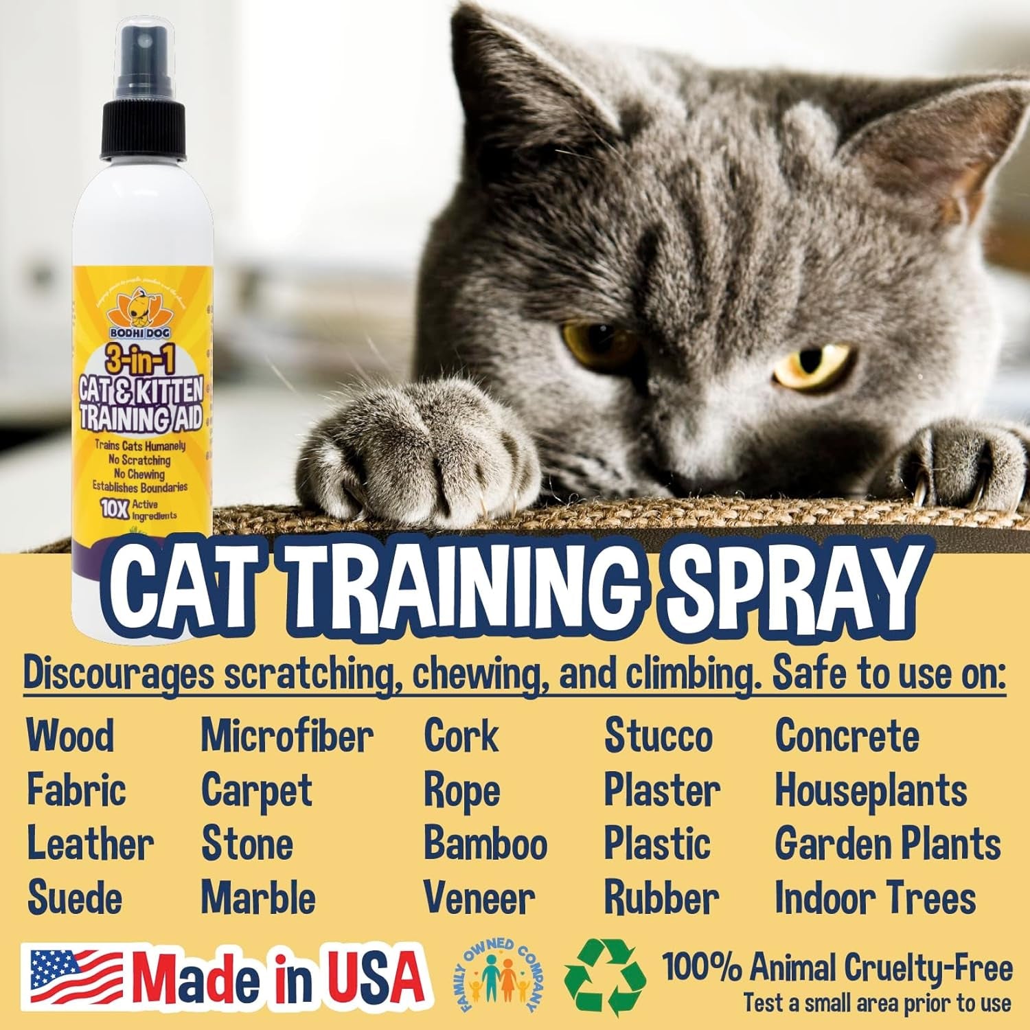  Cat Deterrent Spray for Indoor and Outdoor Use Cat Repellent 