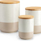 Sabine Canister Sets for Kitchen Ceramic Kitchen Canisters for Countertop 