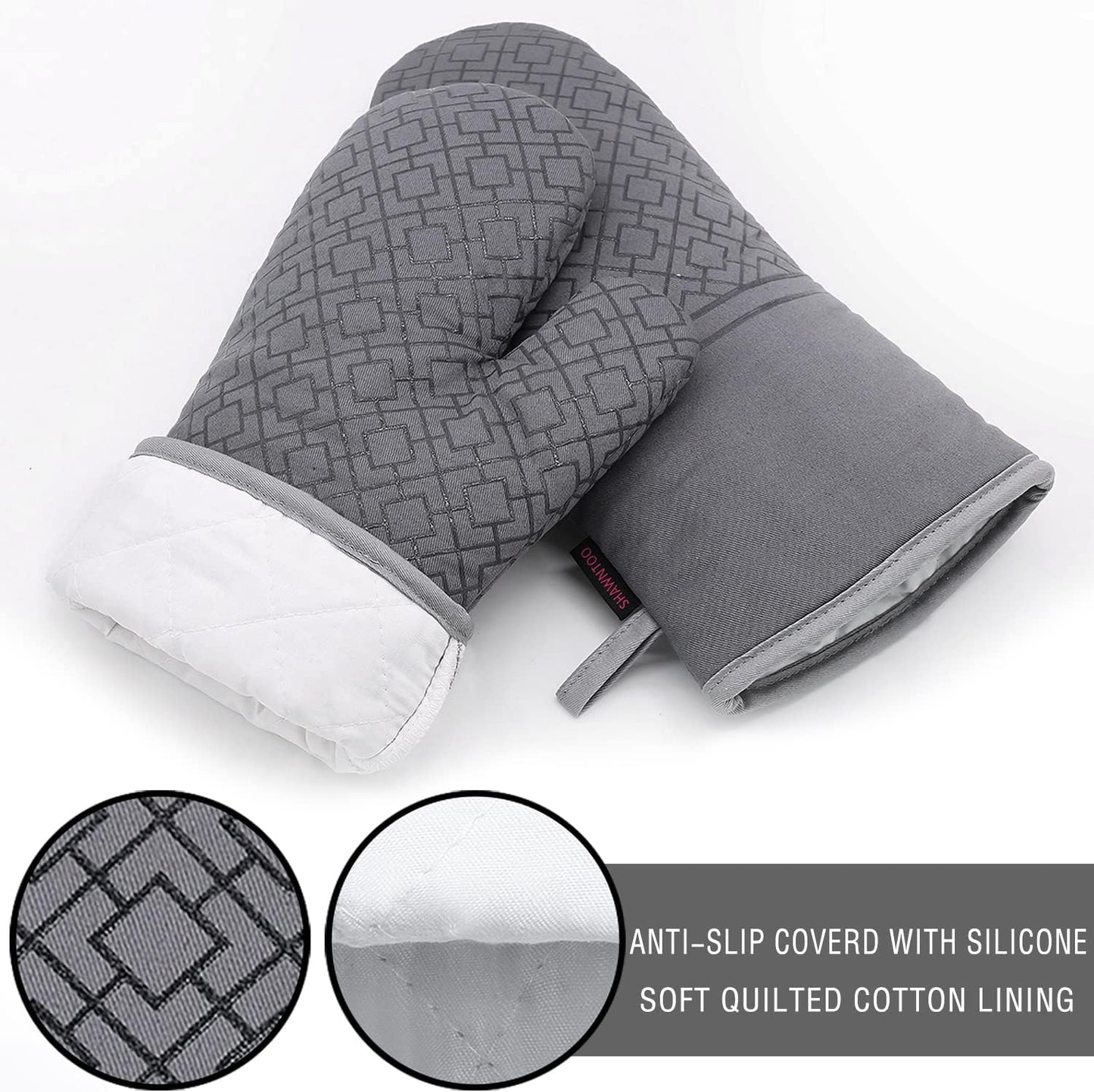 Oven Mitts and Pot Holders Set 6Pcs Kitchen Oven Glove