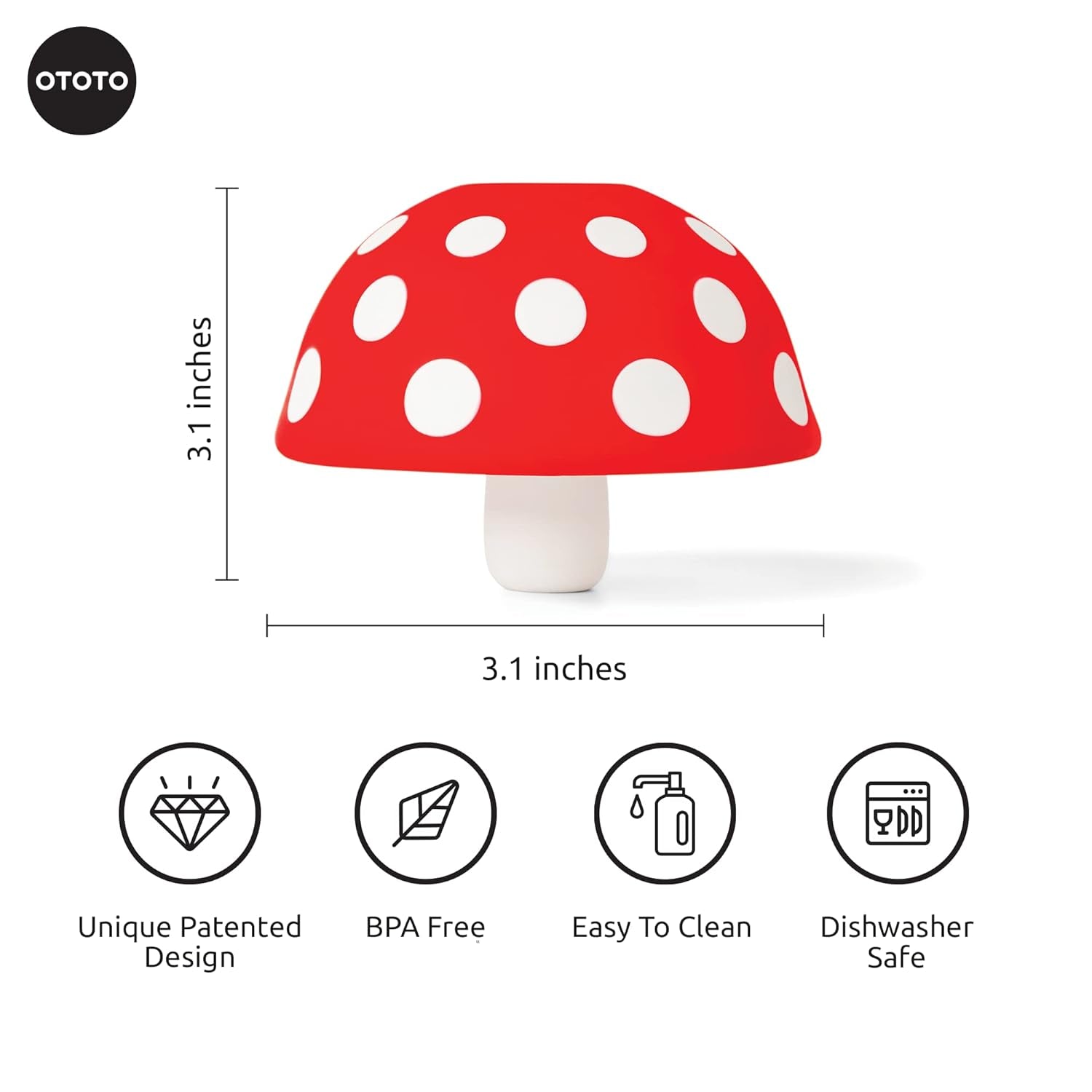 Mushroom Foldable Small Kitchen Funnel with Wide Mouth for Jars. Bottle Liquid Transfer