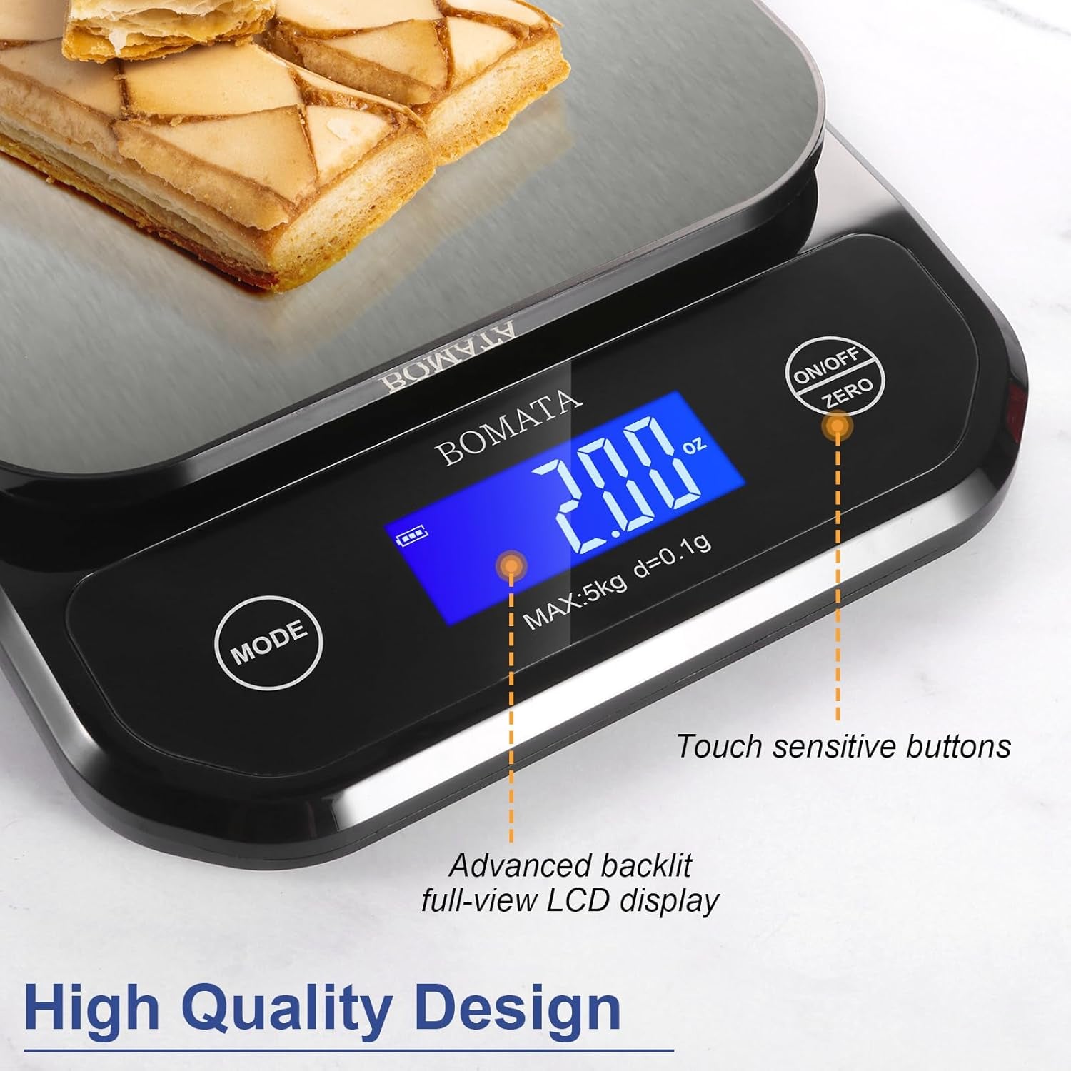 Waterproof Food Scale 0.1G/0.01Oz High Precision