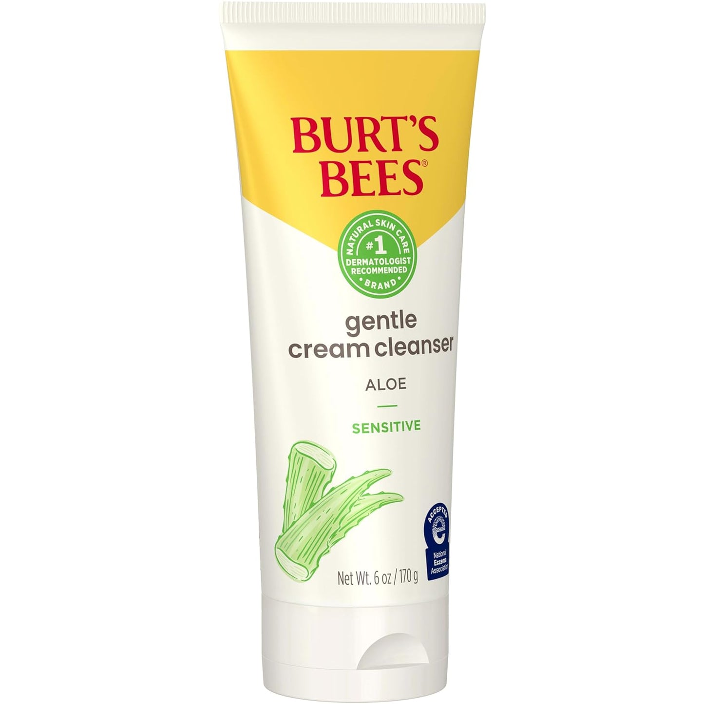 Gentle Cream Cleanser with Aloe for Sensitive Skin 98.9% Natural Origin