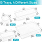 25 PCS Clear Plastic Drawer Organizers Set 4-Size Versatile Bathroom and Vanity