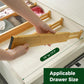 4 PCS Bamboo Kitchen Drawer Dividers Adjustable Drawer Organizers for Socks