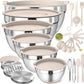 Mixing Bowls with Airtight Lids Se 26PCS Stainless Steel Khaki 