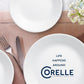 Vitrelle 18-Piece Service for 6 Dinnerware Set Triple Layer Glass and Chip